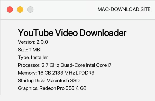 youtube video downloader free for mac