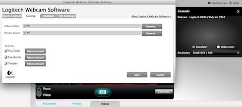 webcam control software for mac osx